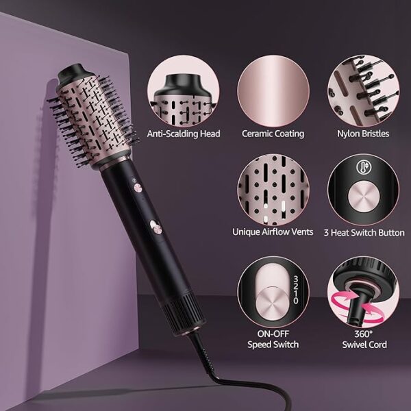 SKIMI Hair Dryer Brush and Blow Dry Brush, Multi-Hot Air Styler - Image 3