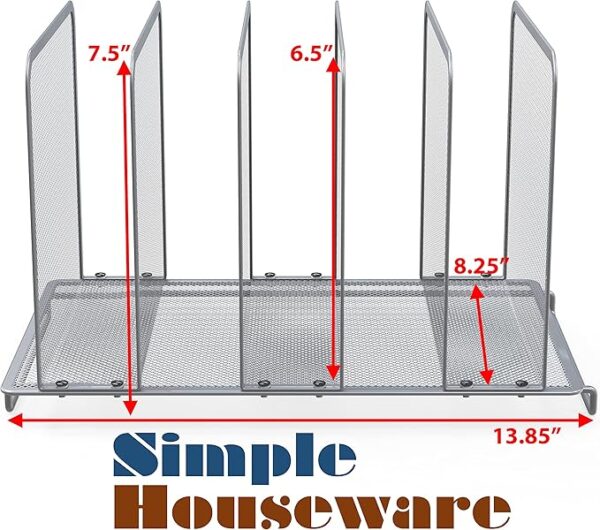 Simple Houseware Expandable 5 Section Upright File Sorter Organizer - Image 3